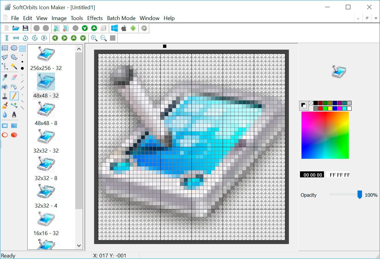 SoftOrbits Icon Maker ஸ்கிரீன் மாற்றம்.